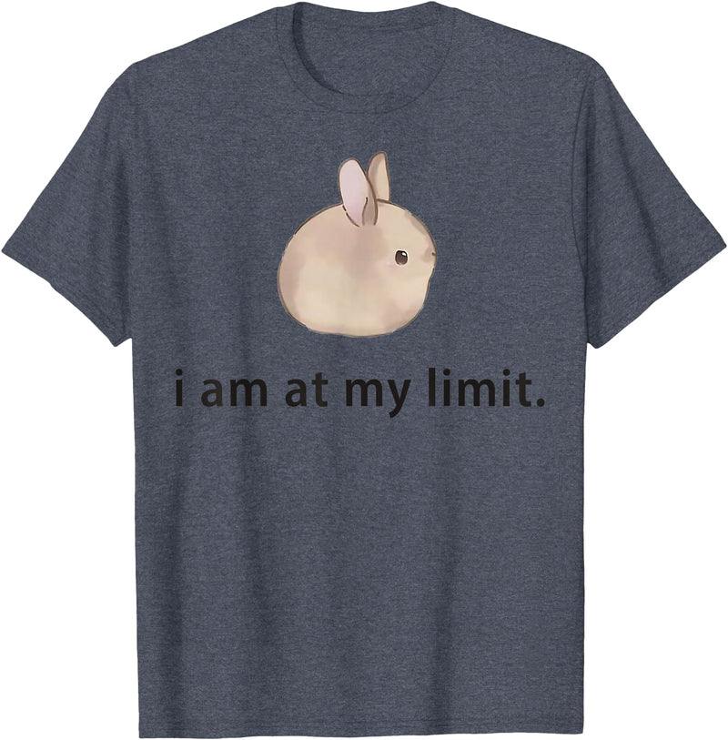 I Am at My Limit Rabbit T-Shirt in Heather Blue
