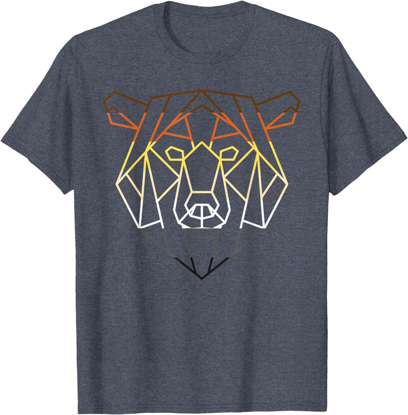 LGBT Pride Bear Flagge - Gay Bear Geschenk LGBTQ Bear Gay Pride Month - Geometric Bear T-Shirt - Heather Blue
