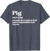 BBQ Barbecue Shirts Men Women Grilling Gifts Pig Definition Bacon Funny Bbq Barbecue Grill Men Women Kids T-Shirt - Heather Blue
