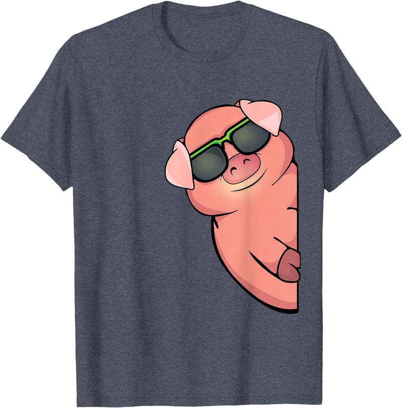 Pig Gift For Pig Lovers Pig Lover Women Men Swine Farm Animals Pet Pig T-Shirt - Heather Blue