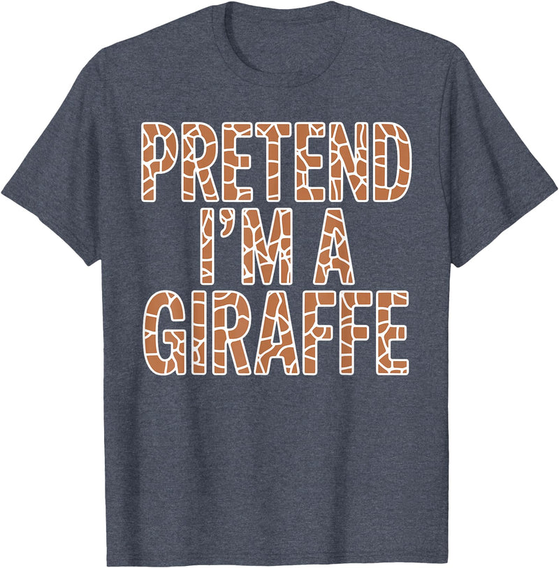 Giraffe Gift For Giraffe Lover Accessories & Stuff Cool Giraffe Art for Men Women Kids Toddler Giraffe Costume T-Shirt - Heather Blue