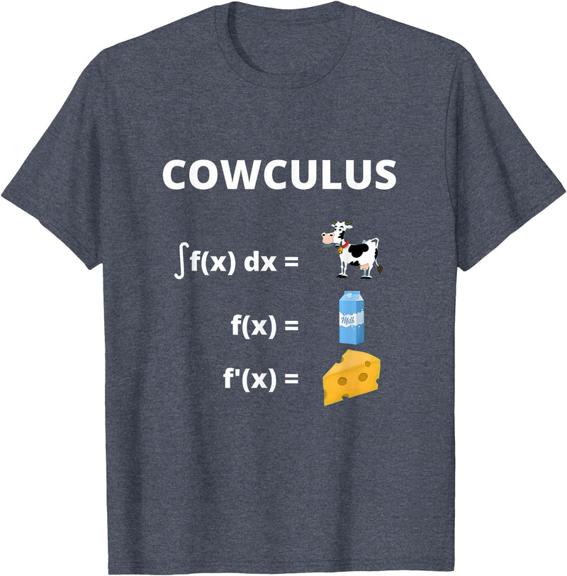 Math Geek Collection Funny Maths Cowculus Math Cows Product T-Shirt - Heather Blue