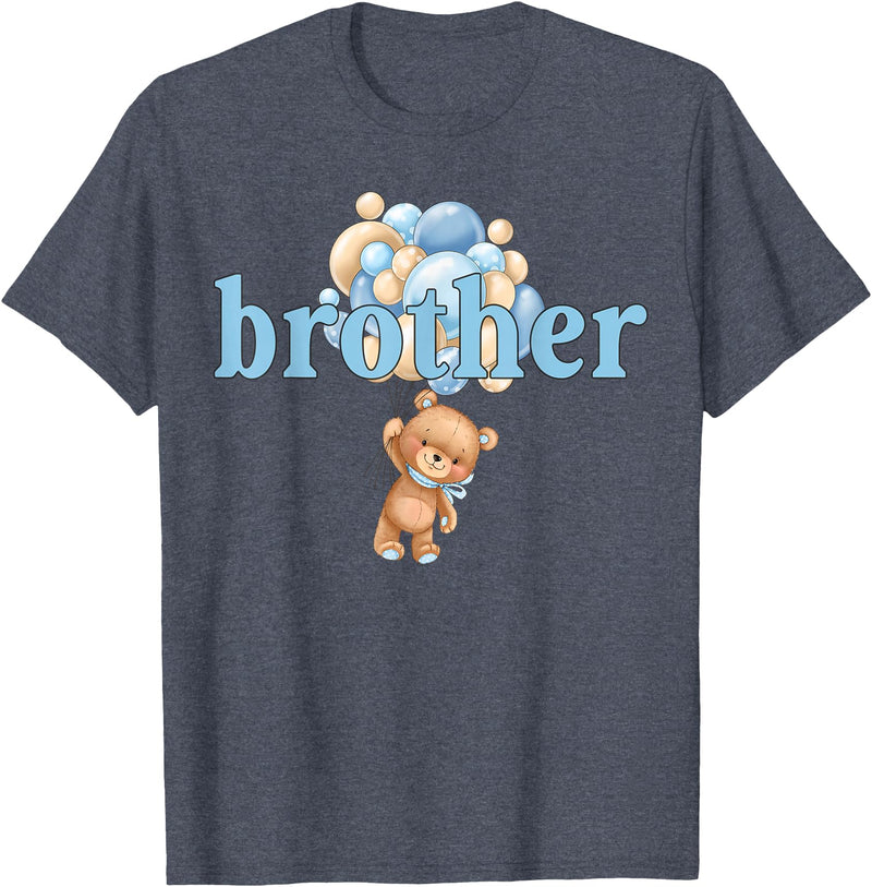 Beary 1st Birthday Boy Teddy Bear Matching Apparel Brother Teddy Bear 1st Birthday Boy Family Matching T-Shirt - Heather Blue