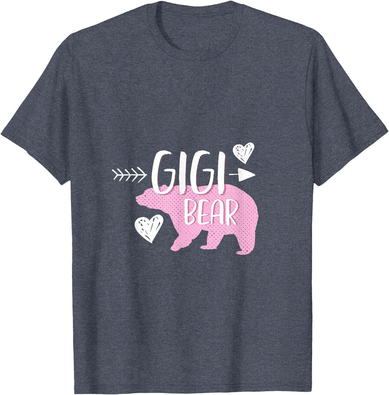 Grandma-Bear Tees Mother's Day Gigi Bear For Your Mom and Grandma Christmas T-Shirt - Heather Blue