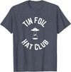 Tin Foil Hat Club with UFO Cow Abduction T-Shirt - Heather Blue