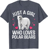 Polar Bear Gift Polar Bear Accessories & Stuff Funny Polar Bear Art For Girls Kids Youth Polar Bear Lovers T-Shirt - Heather Blue