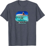Swimming Pigs of Bahama Beach Swimming Pigs - Bahamas T-Shirt - Heather Blue