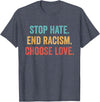 Choose Love Buffalo - Stop Hate End Racism Choose Love T-Shirt - Heather Blue