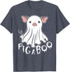 Ghost Pig Farm Halloween Costume Animal Lover Ghost Pig Costume Pig A Boo Farmer Animal Halloween Costume T-Shirt - Heather Blue