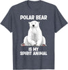Polar Bear Gift Polar Bear Accessories & Stuff Cool Polar Bear Art For Men Women Kids Polar Bear Lover T-Shirt - Heather Blue