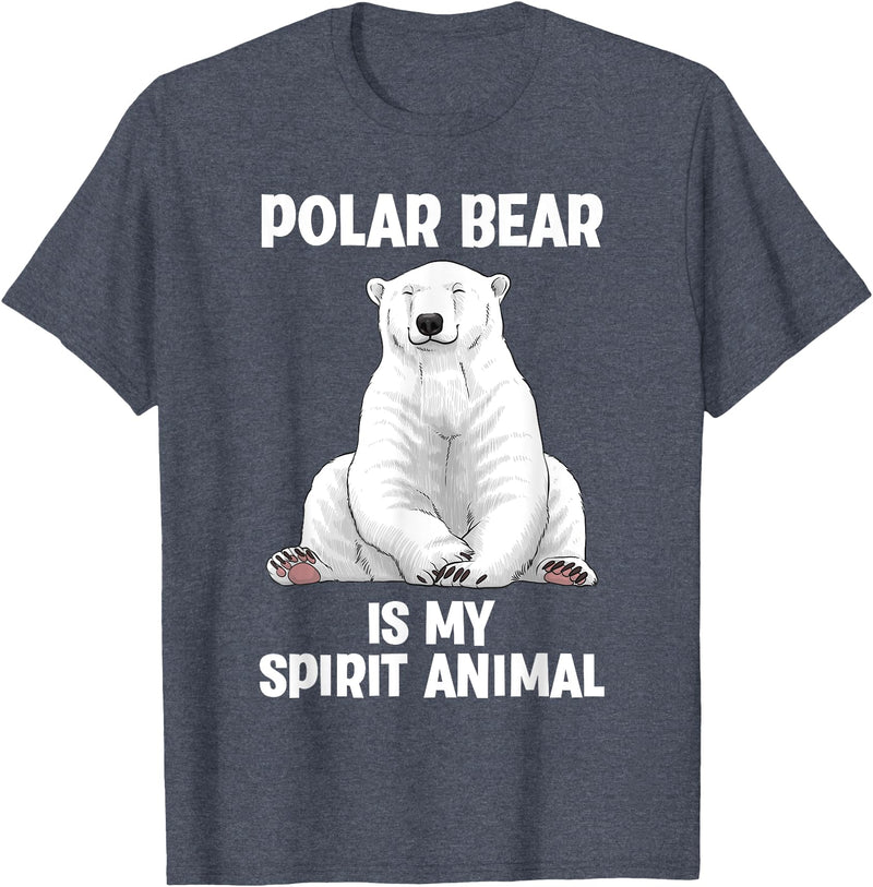 Polar Bear Gift Polar Bear Accessories & Stuff Cool Polar Bear Art For Men Women Kids Polar Bear Lover T-Shirt - Heather Blue