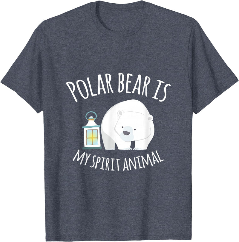 UAB KIDKIS Polar Bear Is My Ghost Animal Funny Gift T-Shirt - Heather Blue