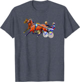 Sports Horse Race and Harness Racing T-shirt T-Shirt - Heather Blue