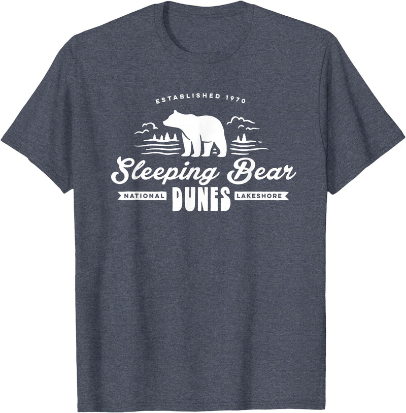 EHS Sleeping Bear Dunes Michigan National Park Souvenir T-Shirt - Heather Blue