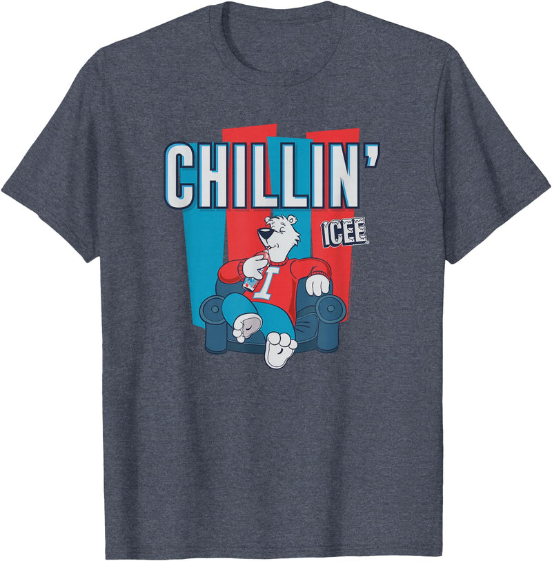 ICEE Bear Classic Sofa Chillin' Logo T-Shirt - Heather Blue