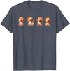 Hamsters Playing The Violin Girl Women Hamster Lover T-Shirt - Heather Blue