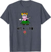 FUN DANCING ANIMALS GIFT T-SHIRTS Hawaiian Hula Dancing Cow, Funny Gift T Shirt, Dk T-Shirt - Heather Blue