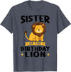 lion sister Gifts sister of the birthday lion birthday T-Shirt - Heather Blue