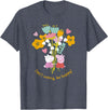 Peppa Pig Don't Worry Be Happy Floral Logo T-Shirt - Heather Blue