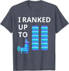 I Ranked Up To 11 Birthday Video Game Llama Piñata Birthday T-Shirt - Heather Blue