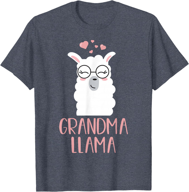 Grandma Llama Apparel Co Grandma Llama Cute Grandmother Gift T-Shirt - Heather Blue
