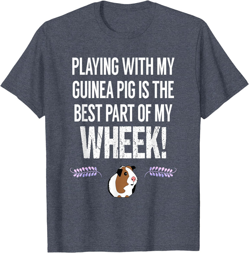 Guinea Pig Accessories and Shirts WHEEK! Funny Guinea Pig Tshirt | Guinea Pig Owner Gift T-Shirt - Heather Blue