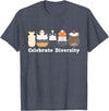 Celebrate Diversity Funny Cute Stuffs for Guinea Pig Lovers T-Shirt - Heather Blue
