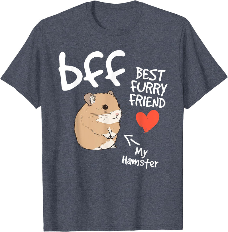 Hamster lover BFF Best Furry Friend my hamster cute fun kids T-Shirt - Heather Blue