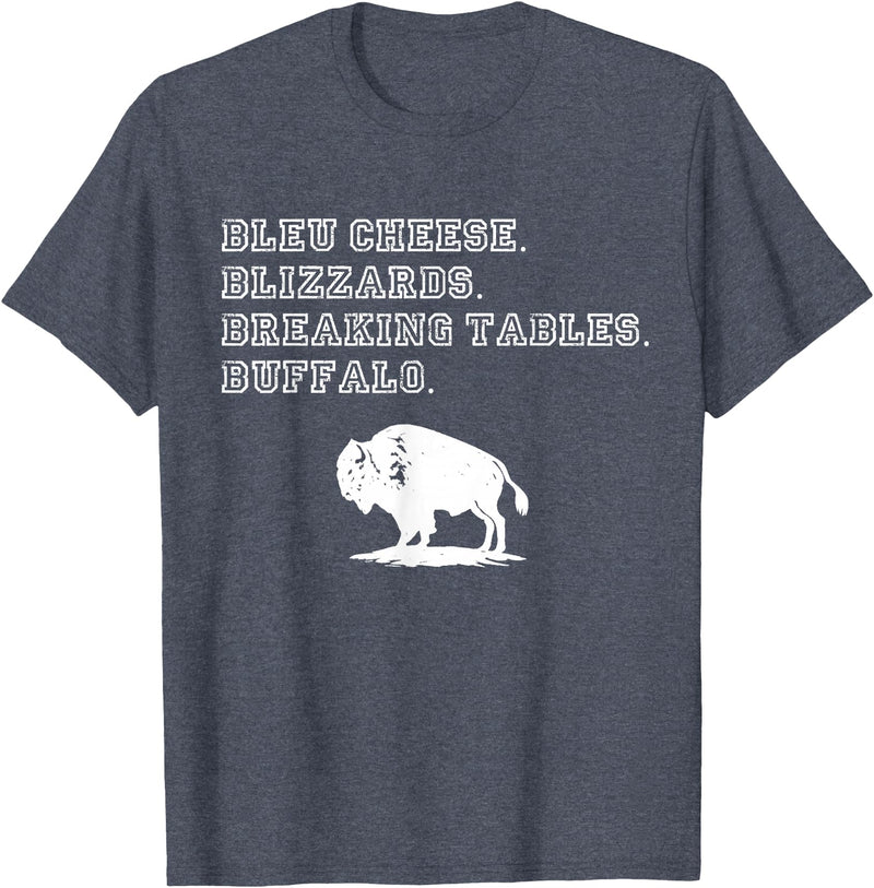 716 Buffalo New York Pride NY Food Souvenirs The Best of Buffalo New York Souvenir Shop T-Shirt - Heather Blue