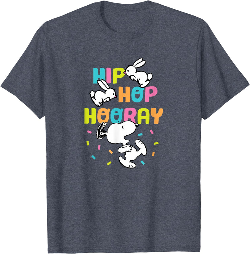 Easter Snoopy Rabbits Hip Hop Hooray T-Shirt in Heather Blue