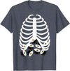 Halloween Sushi Costumes Co. Halloween Adult Youth Kids Costume Rib Cage Skeleton Sushi T-Shirt - Heather Blue