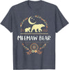 Matching Family Grandma Bear Boho by Foxio Meemaw Bear Floral Matching Family Funny Grandma Bear Boho T-Shirt - Heather Blue