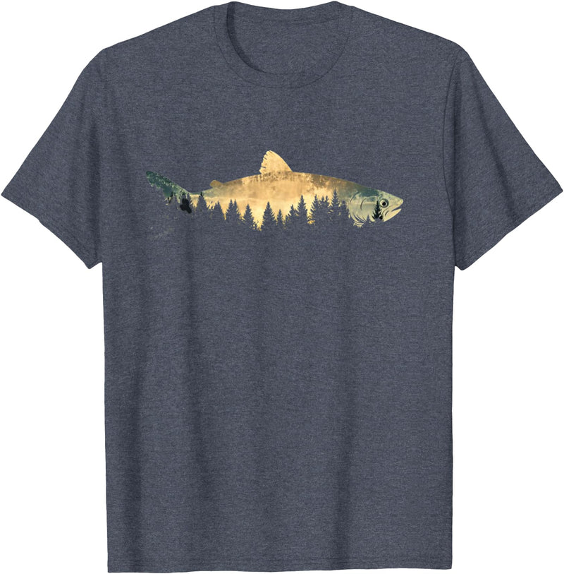 Funny Family Fisher & Fisherman Co. Fishing Outdoor Forest Nature Men Women Wildlife Fisherman T-Shirt - Heather Blue