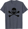 DATZLYF Skull and Crossbones t-shirt T-Shirt - Heather Blue