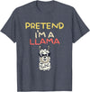 Funny Pretend I'm A Llama Halloween Costume Gift Funny Pretend I'm A Llama | Halloween Costume T-Shirt - Heather Blue