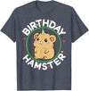 Unisex-Kids Hamster Birthday Party Birthday Hamster T-Shirt - Heather Blue