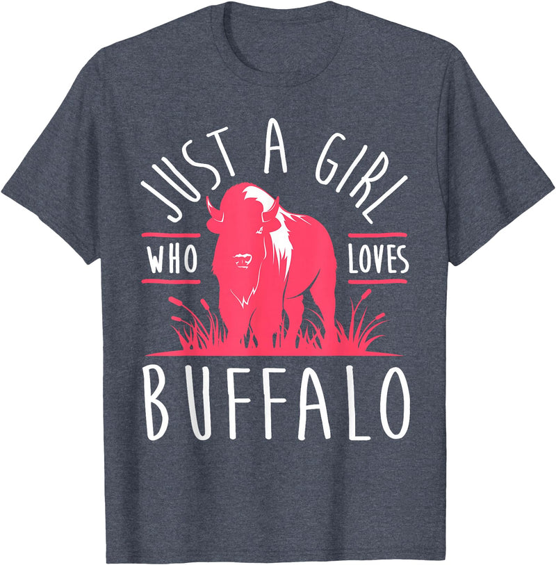 Bison Lover Gifts Wildlife I Bison Natural Reserve Girl Buffalo Lover I Women Bison Fan I Daughter Buffalo T-Shirt - Heather