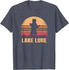 Lake Lure North Carolina Vintage NC Retro 80s Co. Lake Lure North Carolina Vintage Bear NC Distressed 80s T-Shirt - Heather Blue
