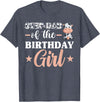 Farm Birthday Girl Decorations & Supplies Step-Dad Of The Birthday Girl Shirt, Cow Family Matching T-Shirt - Heather Blue