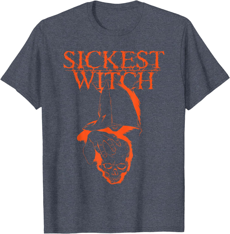Severed Books Sickest Witch, Hayride - Classic Logo T-Shirt - Heather Blue