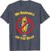 Funny Fishing Boat Gifts for Fishermen No Bananas on the Boat T-Shirt - Heather Blue