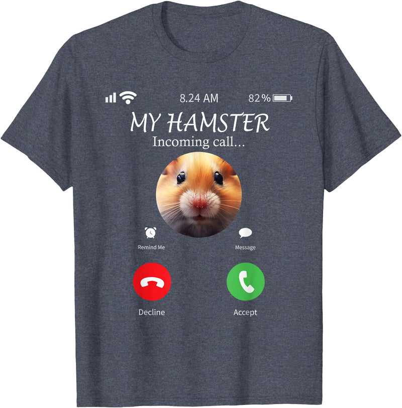 Funny Hamster Meme T-Shirt - Heather Blue