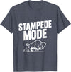 Fraxoweb Stampede Mode Buffalo for Animal Lovers T-Shirt - Heather Blue