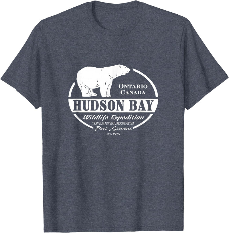 Port Stevens P.S.75 Design Hudson Bay Polar Bear Ontario Canada T-Shirt - Heather Blue