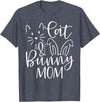 Cute Cat and Bunny Mom Design - Rabbit and Cat Owner T-Shirt in Heather Blue