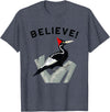 Birdwatching Gifts for Birders Endangered Ivory-Billed Woodpecker T-Shirt - Heather Blue