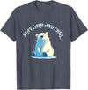 Relaxing Stress Free Designs Stay Calm Chill Out Polar Bear T-Shirt - Heather Blue