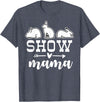Show Rabbit Mom Mama T-Shirt in Heather Blue