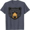 Wowsome! Black Bear Animal Head - Cute Black Bear Lover Women Men T-Shirt - Heather Blue