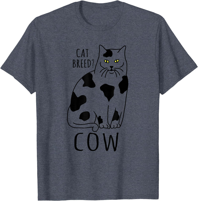 FandomizedRose My cat is a cow Cat memes Funny Feline breed T-Shirt - Heather Blue